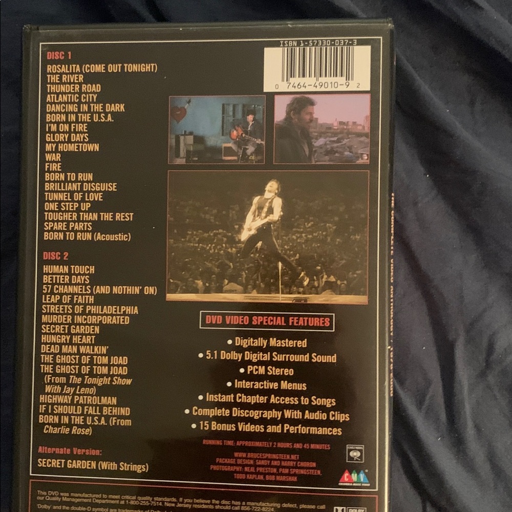 Bruce Springsteen Video Anthology DVD - Picture 4 of 4